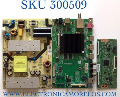 KIT DE TARJETAS PARA TV ONN·ROKU TV 4K SMART TV (43) / NUMERO DE PARTE MAIN MS16010-ZC01-01 / 515C16010M08 / 2E01413C0 / T-CON 6871L-1732B / 6870C-0805A / FUENTE TV3903-ZC02-01 / E021M487-A3 / E021M413-E3 / PANEL LC430EGQ-SMM3 / MODELO 100012584